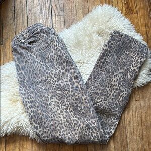 Vintage leopard print jeans